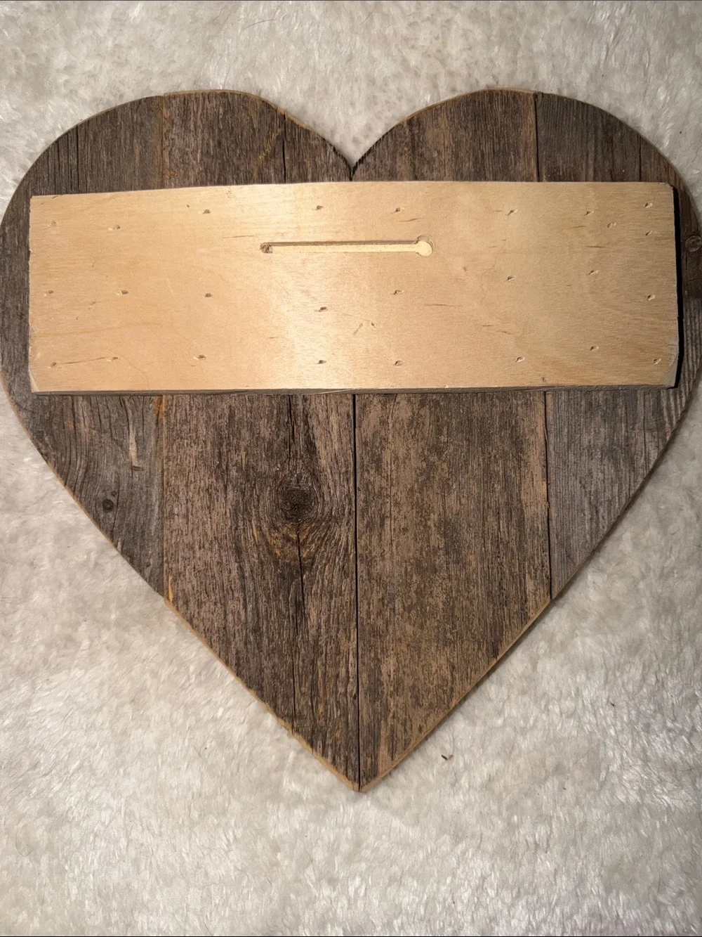 Rustic Wooden Heart Wall Decor - Brown